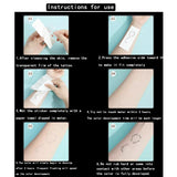 Qfdian  Sexy temporary stickers with herbal juice waterproof and non reflective solid color pattern on  chest and waist tattoo stickers