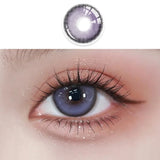 Qfdian Colored Contact Lenses with degree Power Cosmetic Purple Annual Contact Lens 1year grey Make Up lens