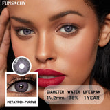 Qfdian  1pair METATRON Color Contact Lenses for Eyes Brown Eye Contacts Gray Pupils Yearly Use Women Cosmetics Color Eye Lens