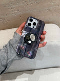 Qfdian 3D Diamand Stand Holder Phone Case For Iphone 16Pro 15ProMax 13 14 15 16 Pro Max 16ProMax Cover Fundas