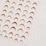 Qfdian 1pcs White 5D Pearl Lace Wave Lines Nail Art Stickers Elegant Exquisite Nail Decoration Decals DIY Self Adhesive Transfer Slider