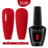 Qfdian  15ml UV Gel Nail Polish Semi Permanent Gel Varnish Enamel Brown Nail Gel Design Red Nails Art Nude Color Glitter Manicure