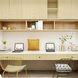 Qfdian 40cm wood grain modern style decoration waterproof moisture-proof mildew proof cabinet doors kitchen living room wallpaper