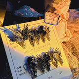 Qfdian Handmade Nail Shot of Spicy Girl Heavy Industry Metal Lost Paradise Subculture Super Cool Spicy Girl Dark Personality  Nails