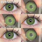Qfdian  1Pair New Brown Contact Lenses Beauty Fashion Pupils Eye Color Lenses Colored Contact Eye Lenses Yearly Cosmetic Pupils