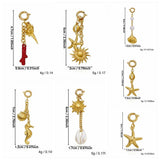 Qfdian  Exquisite Hanger Starfish Shell Keychain DIY Pearl Bikini Pendant Korean Fashion Fish Conch Key Chain Vacation