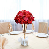 Qfdian  30CM Artificial Flower Table Centerpiece Wreath Party Wedding Backdrop Decor Road Lead Floral Ball Rose Hydrangea Gypsophila