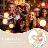 Simple Designed Mask Handheld Masquerade Venetian with Stick Prom Plastic Decor