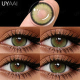Qfdian  Color Contact Beauty Green Contact Lenses for Eyes Natural Lenses Blue Contacts for Women Eyes Makeup Gray/Brown Fashion