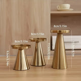 Qfdian  Nordic Metal Candle Holders 3pcs Valentine's Day Wedding Candle Holder Desktop Decoration Christmas Room Decoration Reusable
