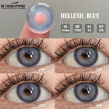 Qfdian 1 Pair Colored Contact Lenses for Eyes Natural Fashion Lenses Gray Beauty Pupils Blue Eye Lenses Cosmetics Soft Lenses
