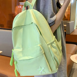 Qfdian  Women Y2k Aesthetic Simple Star Backpack All Match Students Fashion Casual Schoolbags Japanese High-capacity Backpacks Trendy