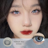 Qfdian  2pcs Cyberpunk Blue Contact Lenses for Eyes Fashion Color Pupils Beauty Eye Color lenses Natural Gray Lens Myopia Lenses