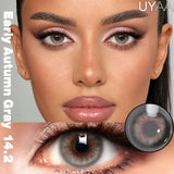 Qfdian  1Pair NEW Color Contact Lenses For Eyes Beauty Pupils Natural Pupils Brown Contact Lenses Soft Colorful Cosmetics Gray Len