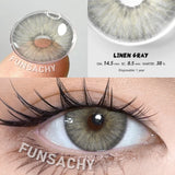 Qfdian  1 Pair Colored Contact Lenses Eye Color Lenses Natural Lenses Pupils Brown Blue Grey Fashion Lens Yearly Cosmetics Lens