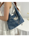 Qfdian Korean Office Lady Elegant Women's Handbags All Match Chain Chic Y2k Aesthetic Underarm Bag Casual Trendy Fashion Shoulder Bags