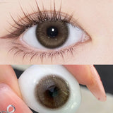 Qfdian  2pcs Cosplay Colored Contact Lenses Blue Purple Doll Eyes for Anime Halloween Makeup Soft Contact Lenswith Prescription