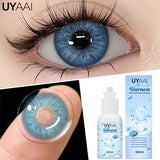 Qfdian 60ML Lenses Solution Set 1 Pair Hot Sales Colored Contact Lenses for Eyes with ICE COOL Contact Lenses Solution Liquid