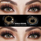 Qfdian  1 pair Colored Lens Natural Korean Contact Lenses Grey Eyes Pupils Cosmetics Fashion Soft Contacts Lens Makeup Lenses