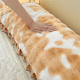 Qfdian  Thickened rabbit plush warm long pillowcase autumn and winter extended envelope pillowcase, no pillow core
