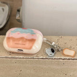 Qfdian Cute strawberry cup cake pink headset case for apple airpods pro 2nd 3 1 2 pro pendant proetect fundas charging box summer
