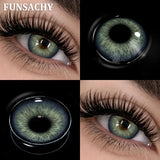 Qfdian  New AVELA Contact Lenses Natural Brown Eye Makeup Contacts Grey Color Lens Korean Softlens Yearly Cosmetics for Women