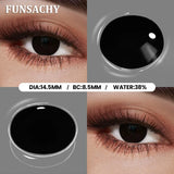 Qfdian  1 Pair Red Cosplay Witch Contact Lenses Halloween Black White Makeup Lens Crazy Party Role Playing Eye Contacts Lens