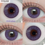 Qfdian  1pair Colored Contact Lenses For Eyes Fashion Natural Brown Lens 14.2/14.5mm Beauty Color Pupil Blue Purple Pink Lens