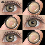 Qfdian  1 Pair Color Contact Lenses Makeup Blue Pupils Natural Brown Lenses High Quality Green Color Eye Lens Cosmetic Colorcon