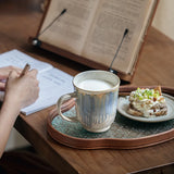 Qfdian  Irregular Ceramics Coffee Cup 500ml Large Capacity Mug Breakfast Milk Mug Office and Home Water Cups Fathers Day Gifts