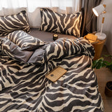 Bedding set Polyester Zebra pattern Duvet Cover Pillowcase Bed Sheet Fashion Bed sets King Queen Twin Size