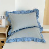 Qfdian  Cotton Lace Pillow Cover One Pair 48x74cm Pillow Core Inner Liner Washable Bedroom Decoration Pillow Case Bedding Accessories