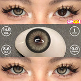 Qfdian  Color Contact Lens Black Lenses Natual look Brown Beauty Pupils Makeup Blue Contact Gray Eyes Women Cosmetic Fashion Lens