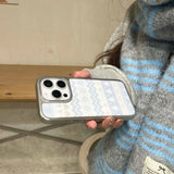 Qfdian Winter plating phone case for iphone 14promax 15pro 16 14 13 15 pro max 16pro 13promax snowman print protector cover shell