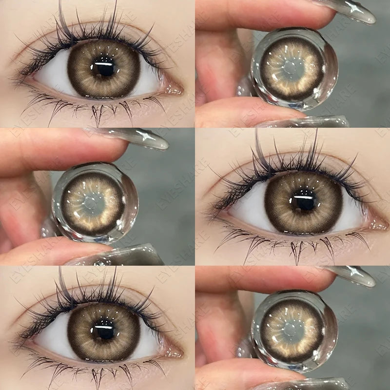 EYESHARE 1 Pair New Colored Contact Lenses for Eyes Korean Lens Natural Big Eye Lenses Brown Lenses Blue Eye Contacts Red Lenses