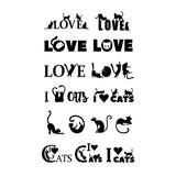 Qfdian  I Love Cat Temporary Tattoo, Herbal Juice Semi-Permanent Waterproof, Small Sexy Realistic Fake Arm Tattoo