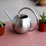Qfdian  Stainless Steel Garden Watering Cans for Flowers Handheld Spherical Shape Watering Cans Vegetable Garden Funnel Watering Plants