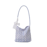 Qfdian  Luxury Design All Match Dot Shoulder Bags Sweet Y2k Aesthetic Casual Handbags Fashion Chic Women Streetwear Simple Underarm Bag