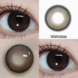 Qfdian  2pc Colored Contact Lenses Crystal Blue Big Eyes Doll Eyes Natural Black Gray Pupils  Lens Brown Sparkles Contact Lenses