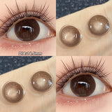 Qfdian  2pcs Blue Bow Brown Bow Contact Lenses For Makeup Eyes Naturl Eye Color Lenses Beauty Cosmetics Pupils Gray Brown Lenses