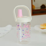 Qfdian  New Plastic Water Bottle With Straw Lid Portable Large Capacity Bubble Milk Tea Cups for Children Students Leak Proof Coffee Cup