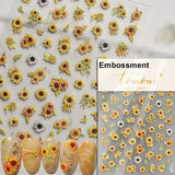 Qfdian Hipster Pure White Flowers Rose Spring Lily Peony Camellia Daisy Jelly Cherry Blossom Magnolia Nail Art Stickers Manicure Decals