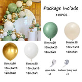 Qfdian  Jungle Animal Party Ballons Garland Arch Kit Green Gold Confetti Balloon Baby Shower Party Birthday Wild One Leaves Decor Globos
