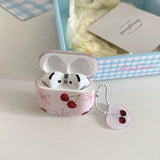 Qfdian  Pink Bow Cherry Suitable For Iphone Headphone Protective Case Airpods4 Wireless Bluetooth Headphone Case Airpodpro2
