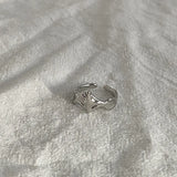 Qfdian  Kpop Vintage Y2K Black Big Cross Ring Thorns Heart Metal Opened Ring For Women BFF Trendy Gothic Grunge Aesthetic EMO Jewelry