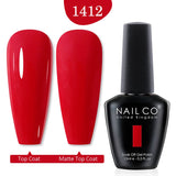 Qfdian  15ml UV Gel Nail Polish Semi Permanent Gel Varnish Enamel Brown Nail Gel Design Red Nails Art Nude Color Glitter Manicure