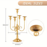 Qfdian  5 Candle Holders For Weddings, Banquet Events, 19.6 Inches High, Decoration For Weddings, Christmas, Halloween