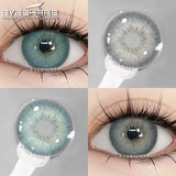 Qfdian Colorful Contact Lenses for Eyes 1pair Fashion Blue Eye Contacts Brown Lenses Gray Pupils Yearly Cosmetic Green Lenses