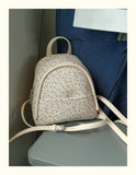 Qfdian Women Students Kawaii Cute Mini Backpack Preppy Sweet Flower Print Chic Schoolbags Korean Y2k Aesthetic Fashion Girls Backpacks