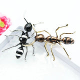 Qfdian  Fashionable and minimalist black and yellow ant brooch, versatile daily couple charm jewelry accessories, gifts